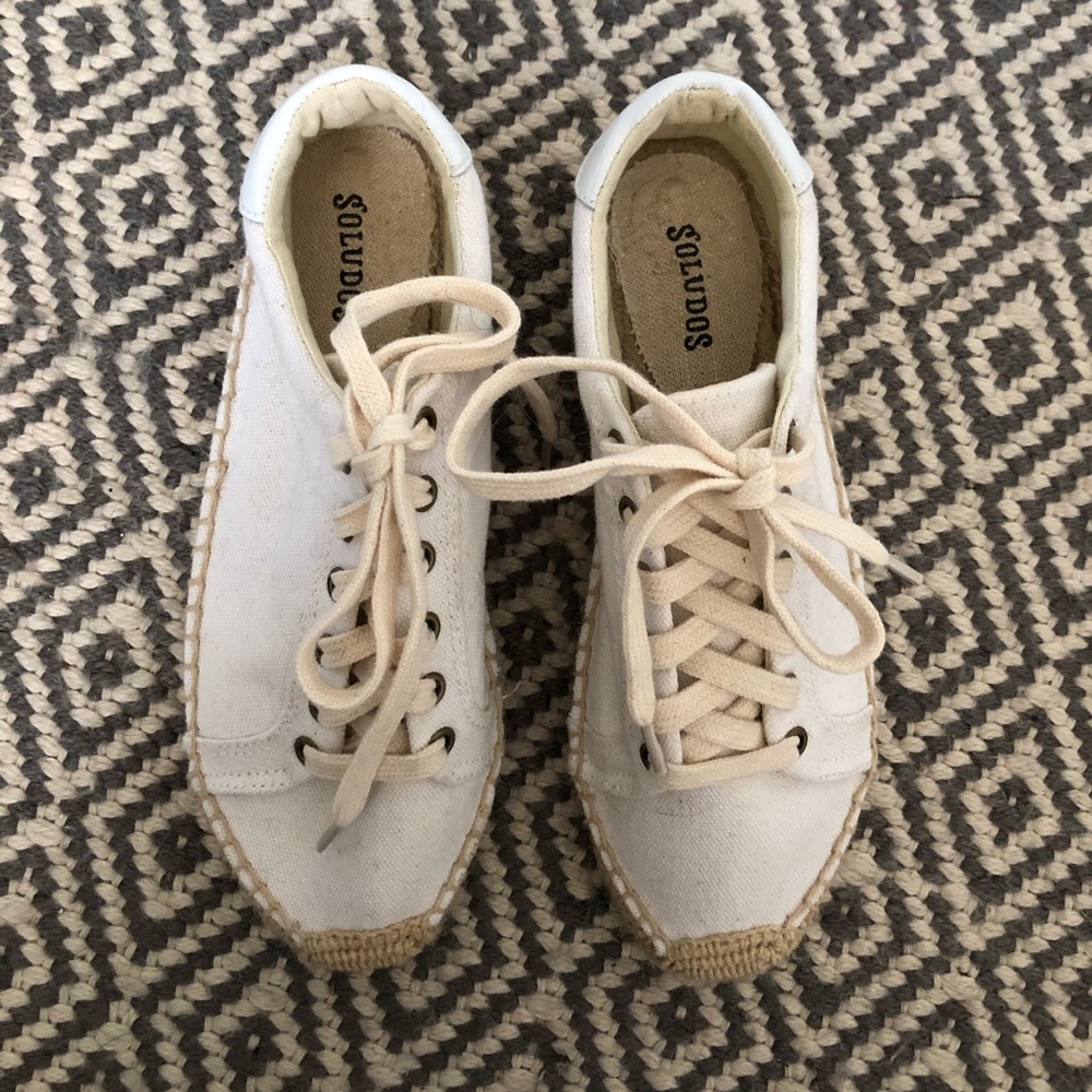 Soludos Off White Espadrille Sneakers